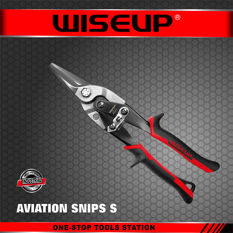 WISEUP Tin Snips for Cutting Metal Sheet Heavy Duty Straight Cut