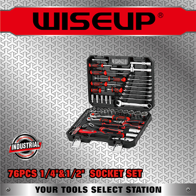 76PCS 1/4"&1/2" &nbsp;SOCKET SET