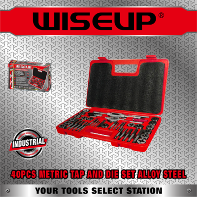 40PCS METRIC TAP AND DIE SET ALLOY STEEL